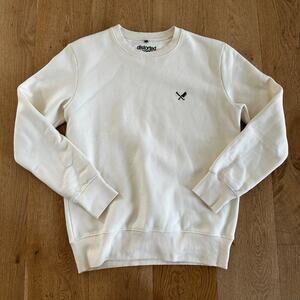 Distorted People Classic Crew Neck Sweater in Cream